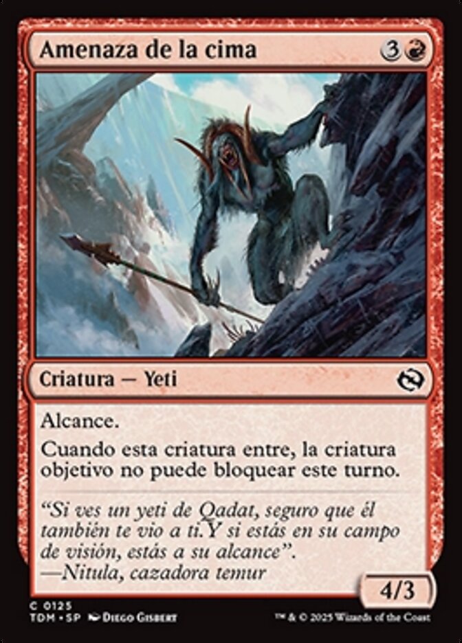 Amenaza de la cima