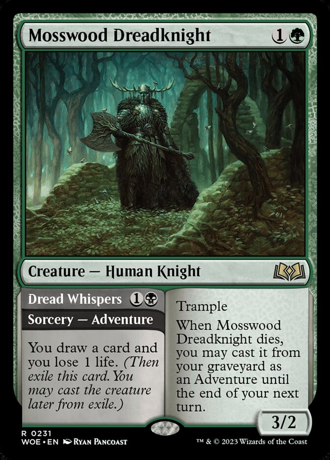 Mosswood Dreadknight // Dread Whispers (Wilds of Eldraine #231)