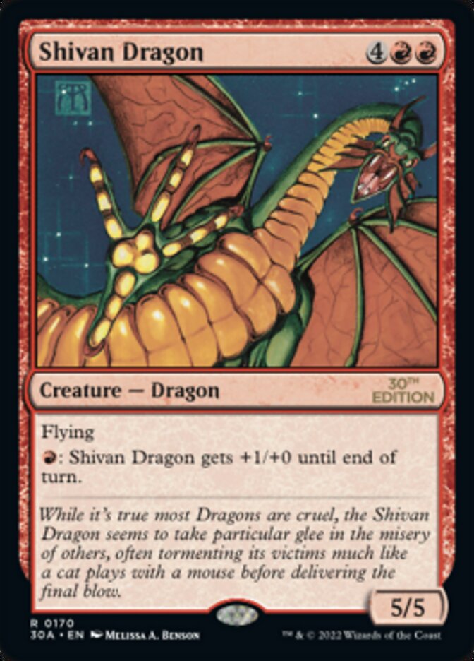 Shivan Dragon (30th Anniversary Edition #170)