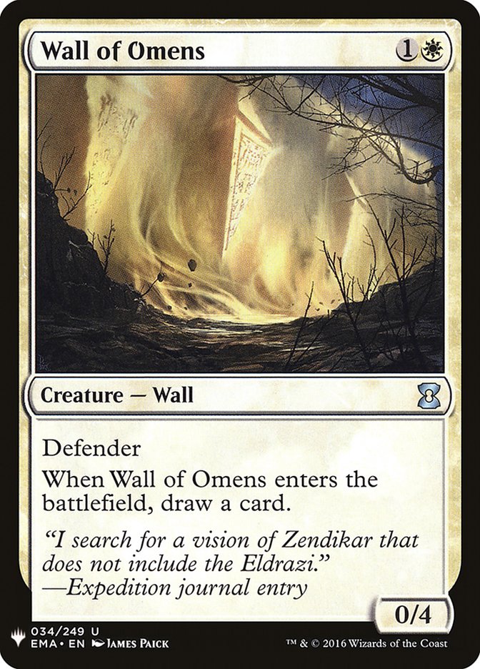 Wall of Omens (The List #EMA-34)