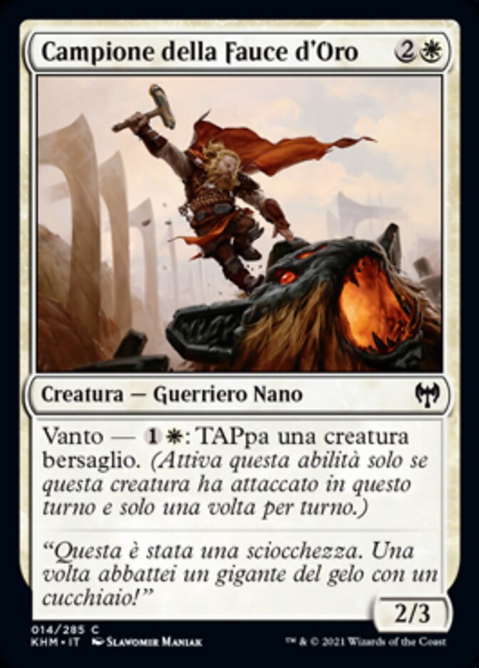 Campione della Fauce d'Oro (Goldmaw Champion) · Kaldheim (KHM) #14 ·  Scryfall Magic The Gathering Search