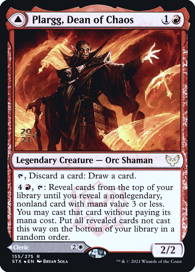 Plargg, Dean of Chaos // Augusta, Dean of Order (Strixhaven: School of Mages Promos #155s)