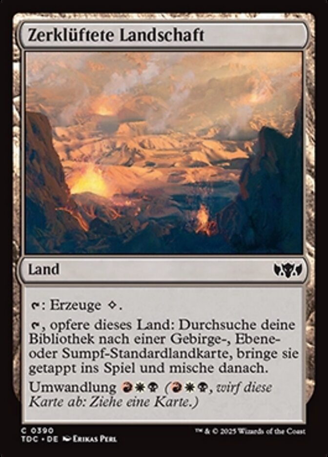 Zerklüftete Landschaft