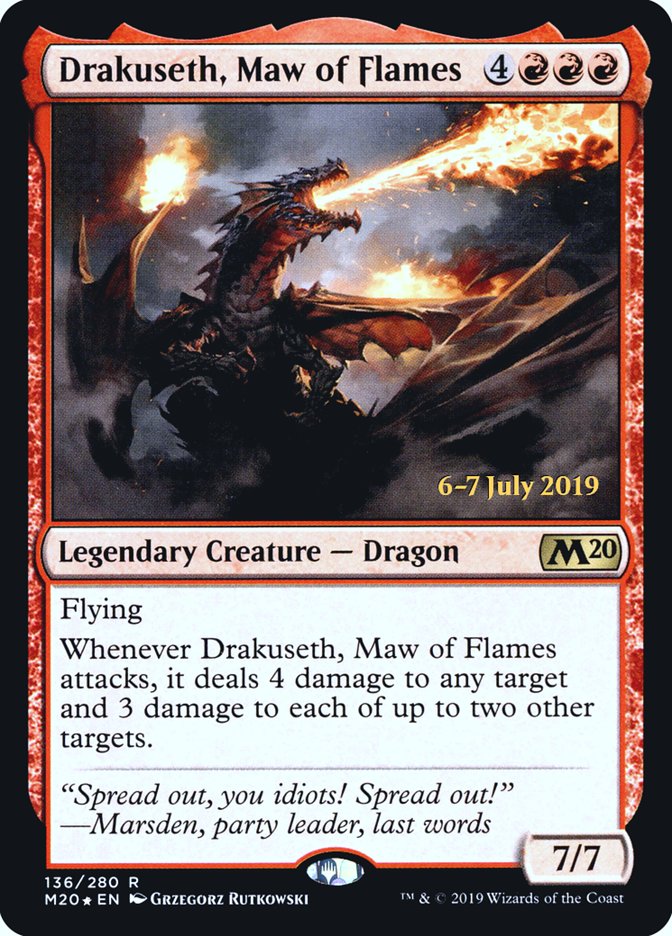 Drakuseth, Maw of Flames (Core Set 2020 Promos #136s)