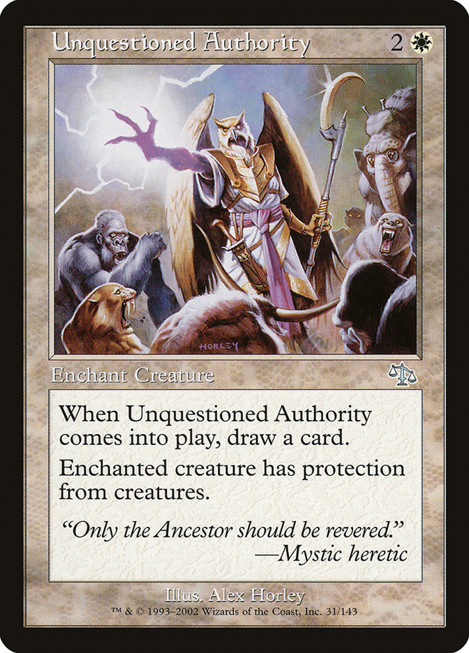 Unquestioned Authority (Judgment #31)