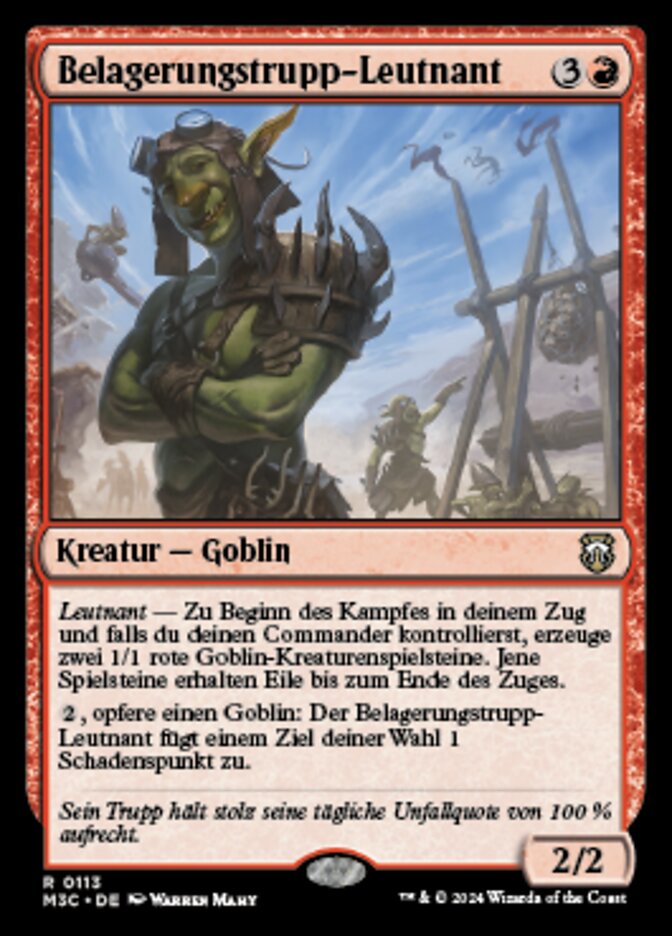 Siege-Gang Lieutenant (Modern Horizons 3 Commander #113)