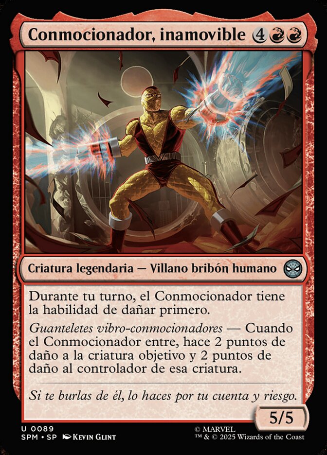 Conmocionador, inamovible