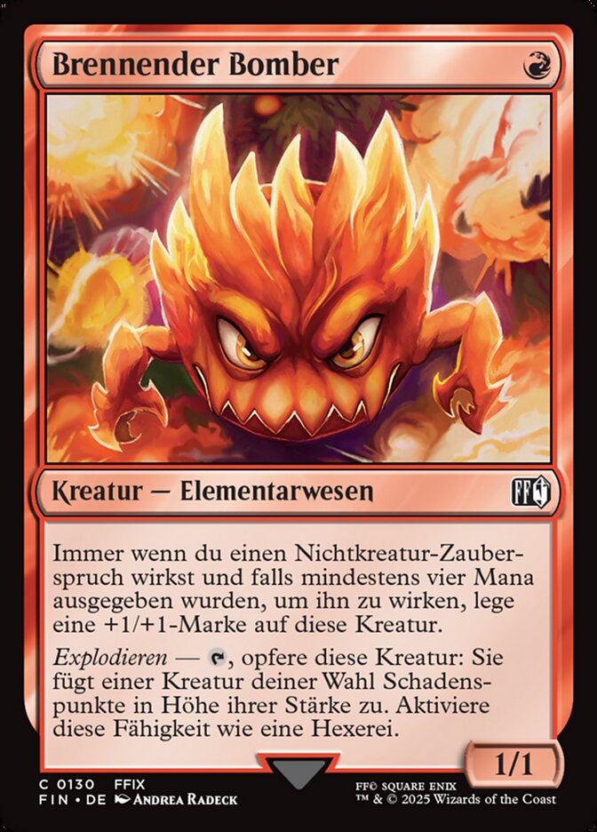 Brennender Bomber