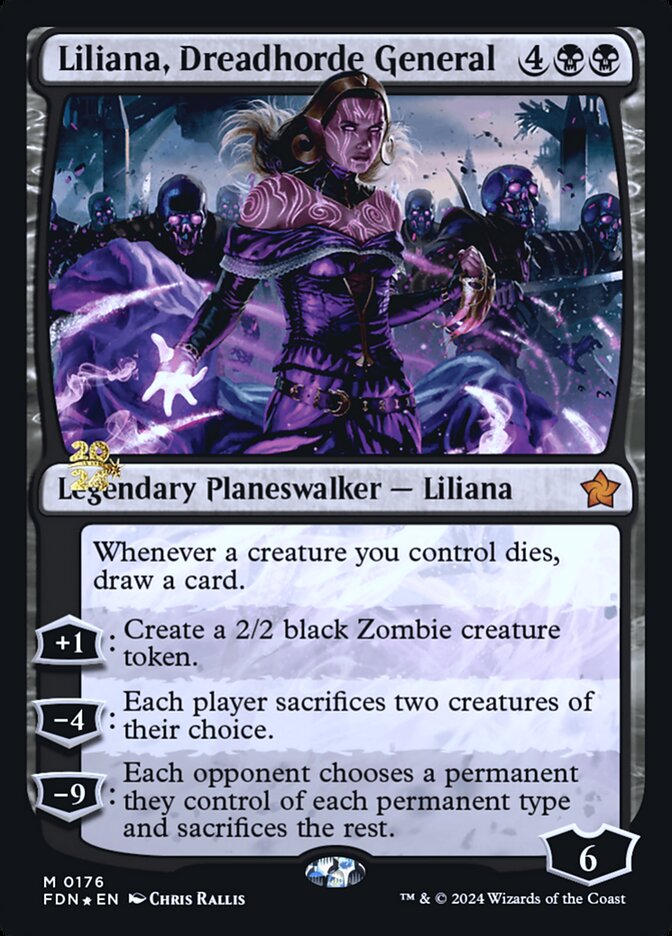 Liliana, Dreadhorde General (Foundations Promos #176s)