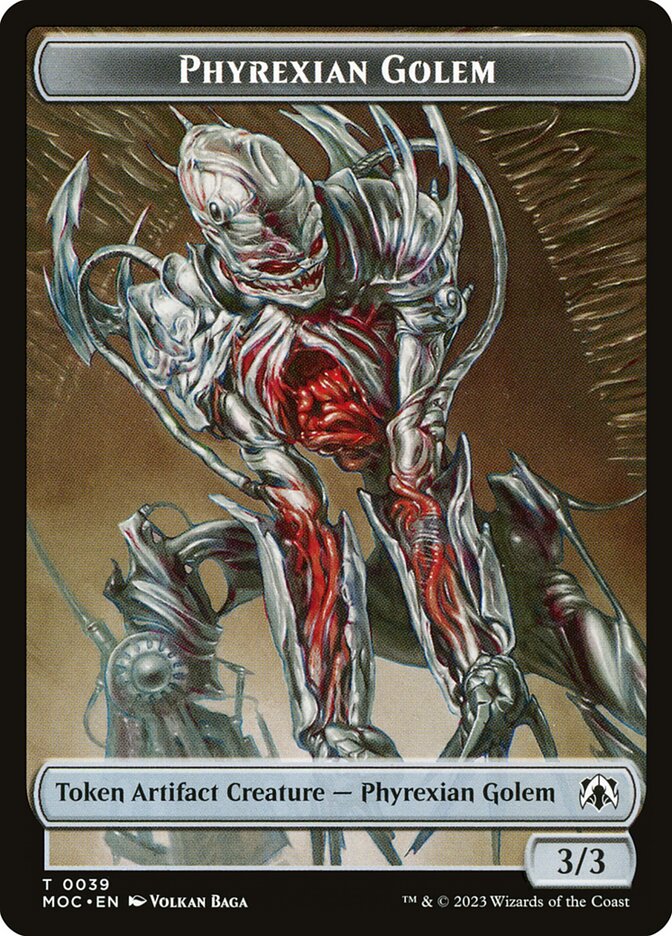 Phyrexian Golem (March of the Machine Commander Tokens #39)