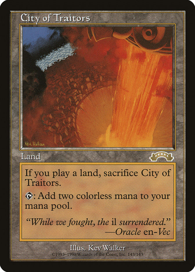 大人気商品 MTG 英語版 City of Traitors／ 裏切り者の都 1枚 レガシー