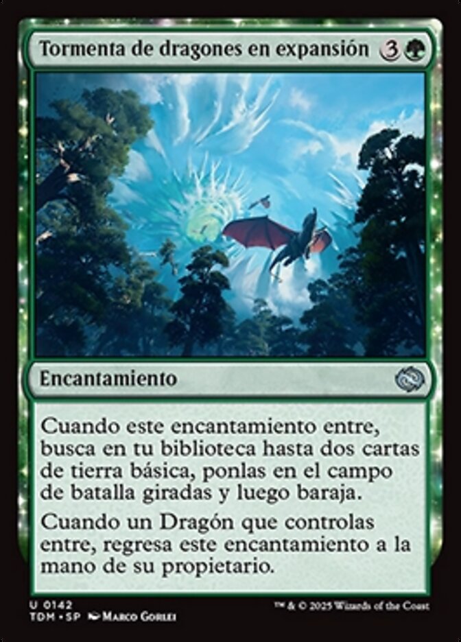 Tormenta de dragones en expansión