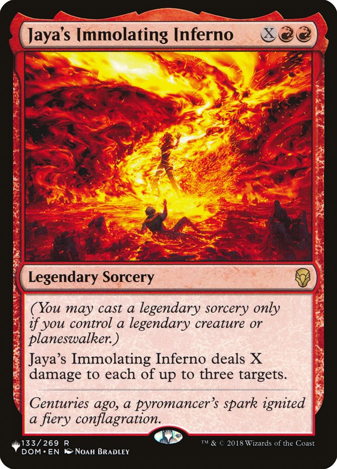 Jaya's Immolating Inferno (The List #DOM-133)