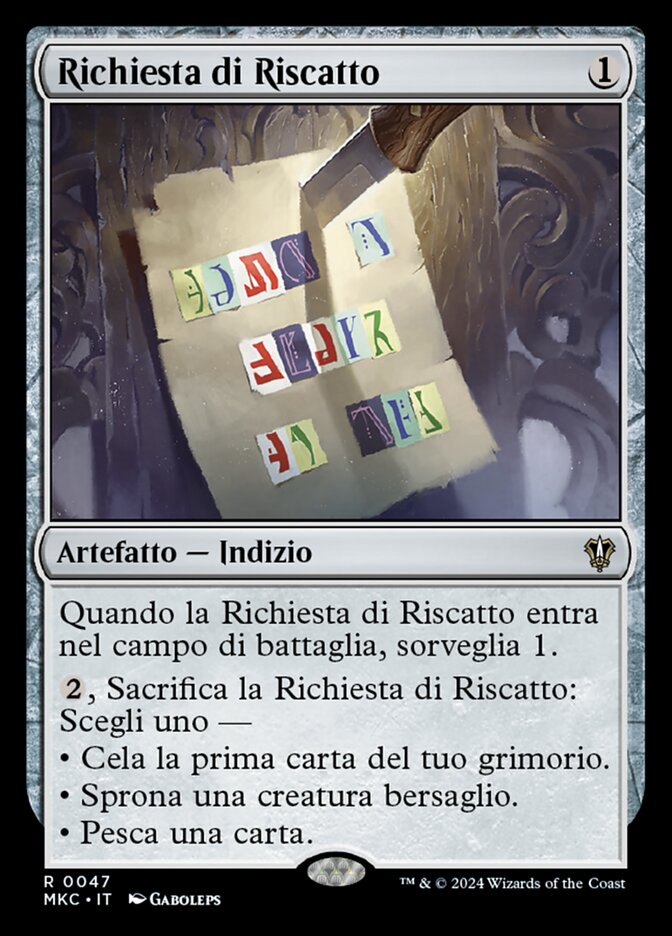 Richiesta di Riscatto
