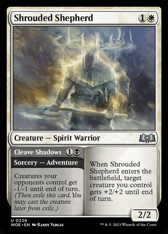 Shrouded Shepherd // Cleave Shadows (Wilds of Eldraine #236)