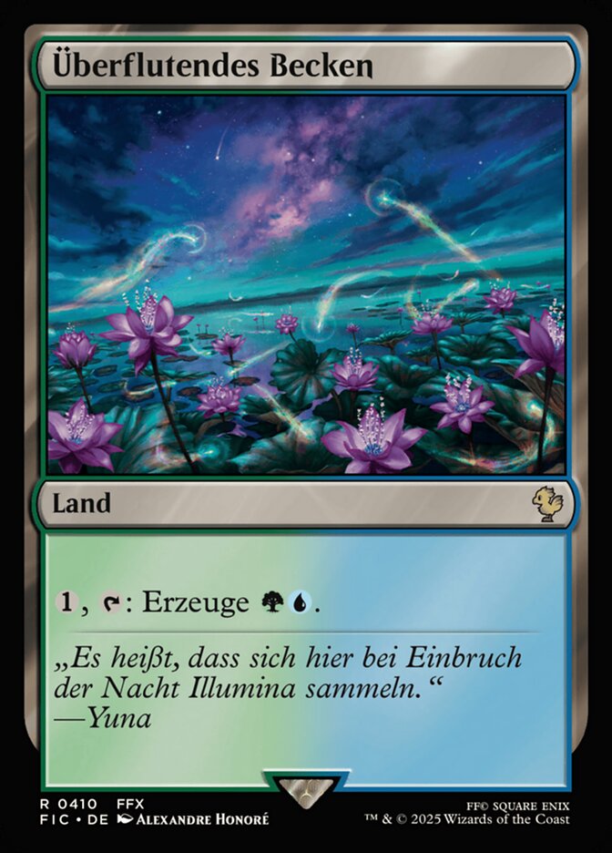 Überflutendes Becken