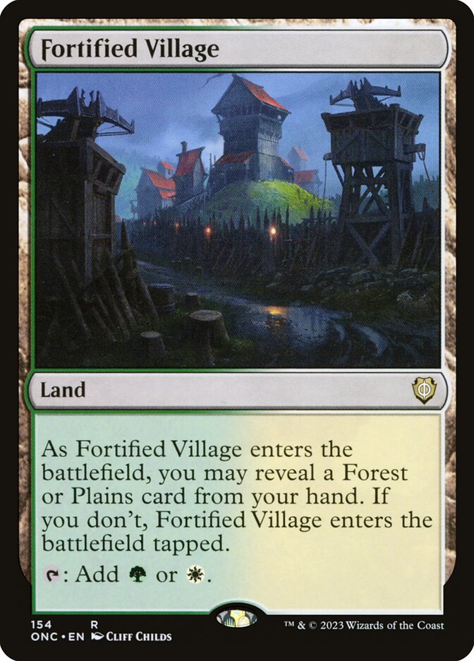 Fortified Village (Phyrexia: All Will Be One Commander #154)