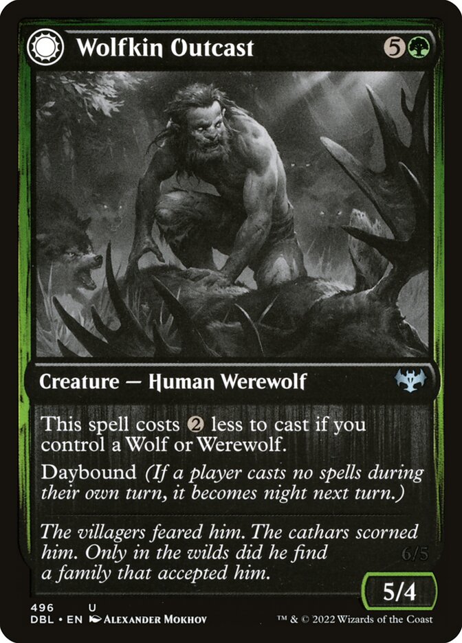Wolfkin Outcast // Wedding Crasher (Innistrad: Double Feature #496)