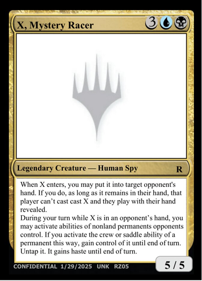 X, Mystery Racer MTG card
