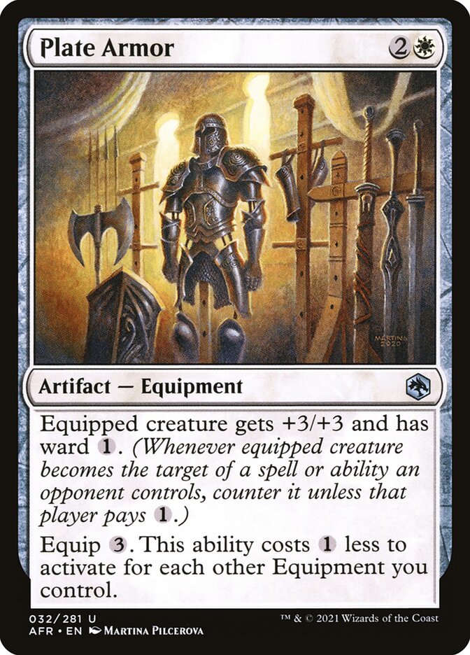front Cloudy organic Plate Armor · Adventures in the Forgotten Realms (AFR) #32 · Scryfall  Magic: The Gathering Search