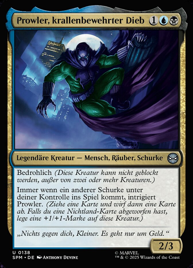 Prowler, krallenbewährter Dieb