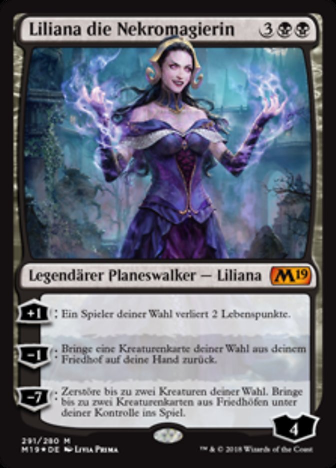 Liliana, the Necromancer (Core Set 2019 #291)