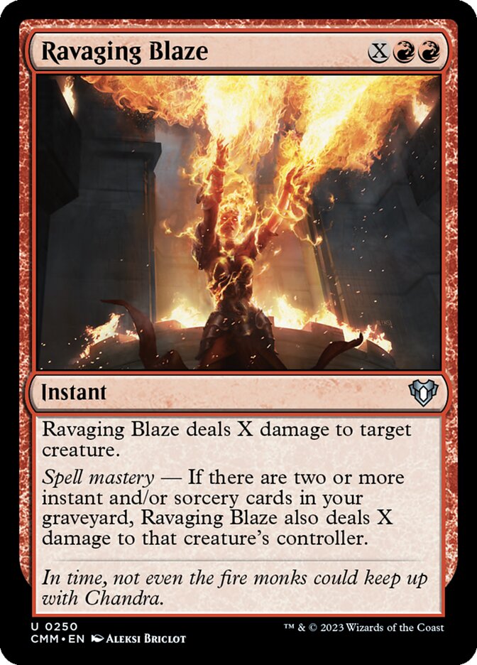 Ravaging Blaze · Commander Masters (CMM) #250 · Scryfall Magic The ...