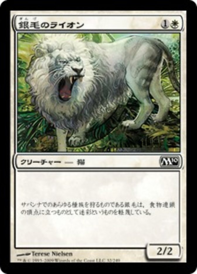 銀毛のライオン