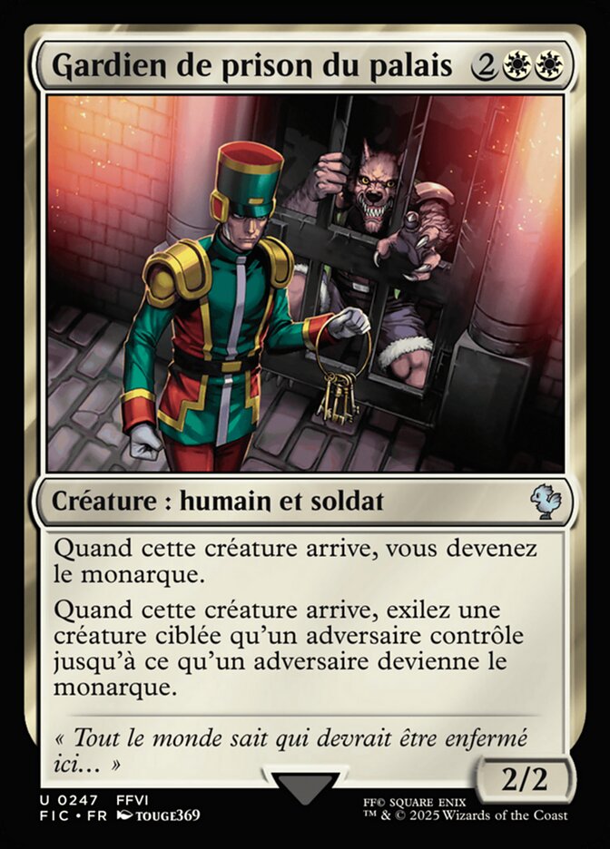 Gardien de prison du palais