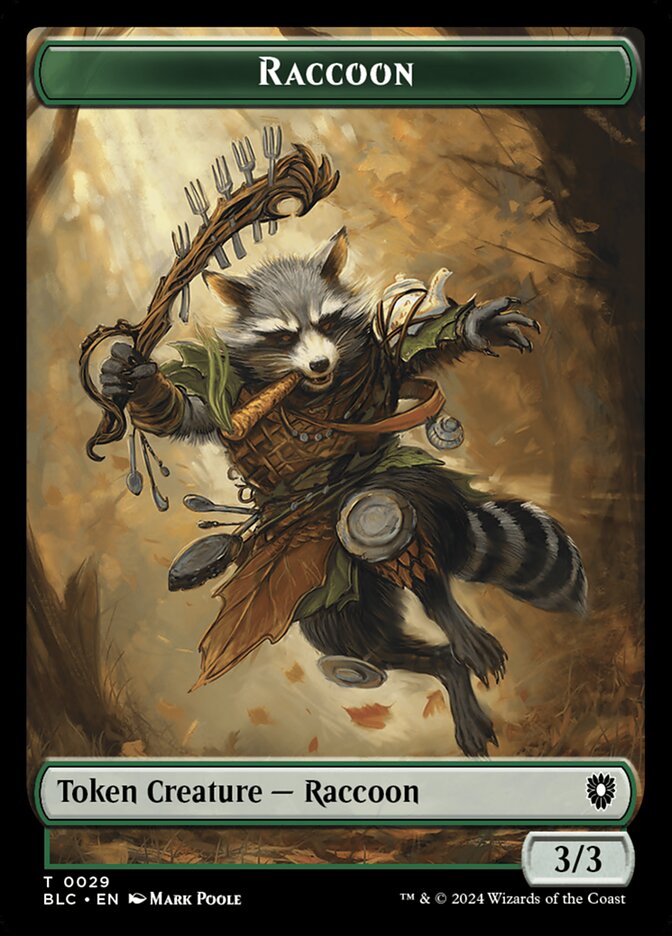 Raccoon (Bloomburrow Commander Tokens #29)