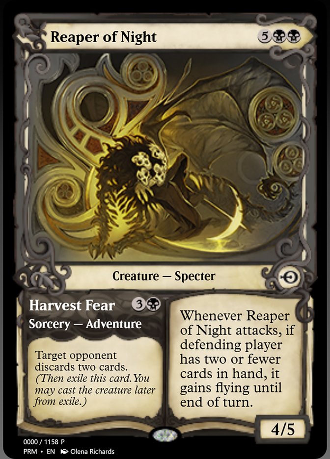 Reaper of Night // Harvest Fear (Magic Online Promos #78770)