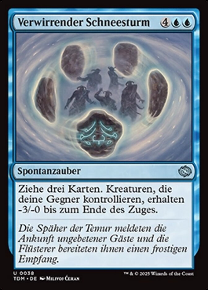Verwirrender Schneesturm