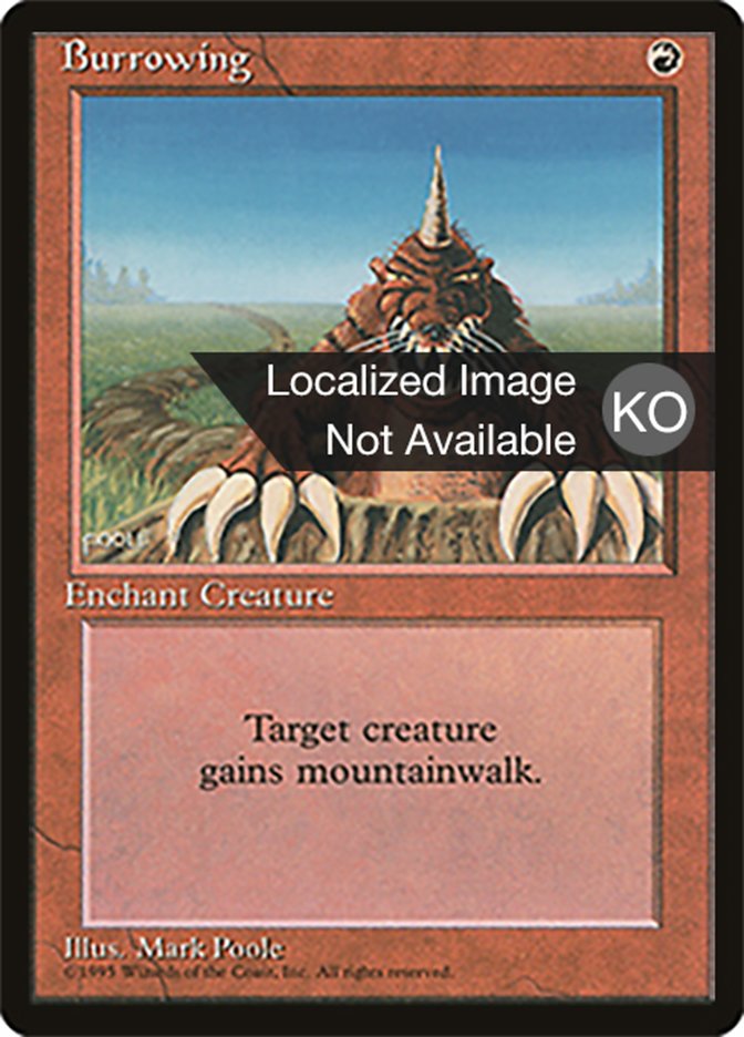 Burrowing (Fourth Edition Foreign Black Border #180)