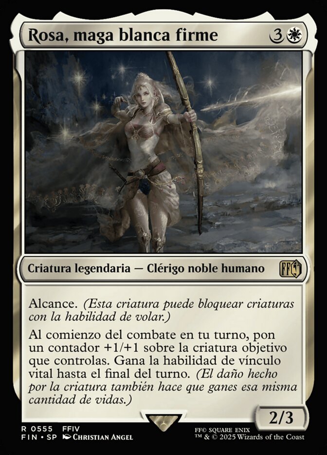 Rosa, maga blanca firme