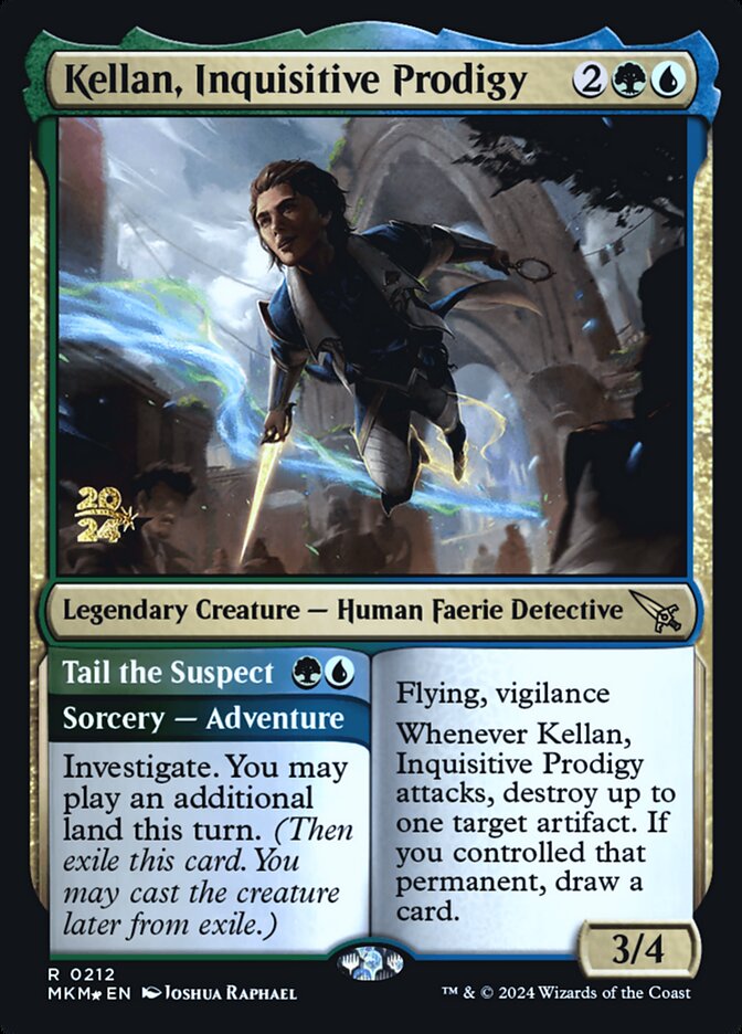 Kellan, Inquisitive Prodigy // Tail the Suspect (Murders at Karlov Manor Promos #212s)