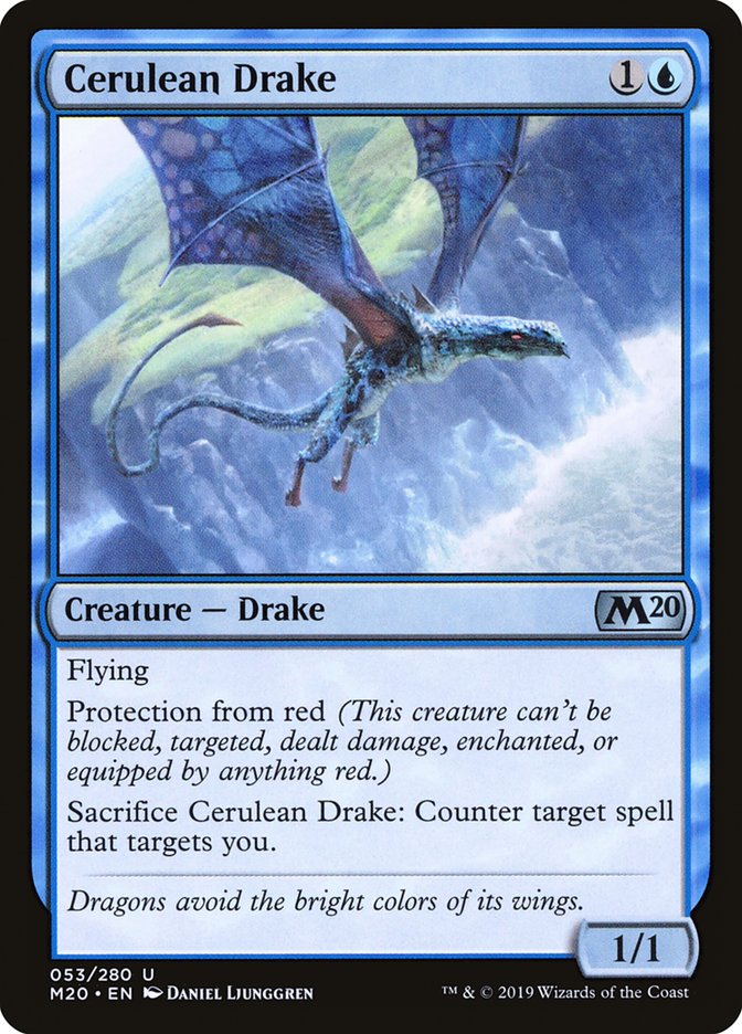 Cerulean Drake · Core Set 2020 (M20) #53 · Scryfall Magic The Gathering  Search