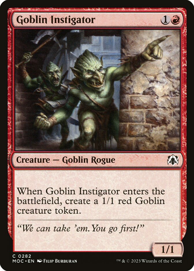 Goblin Instigator (March of the Machine Commander #282)