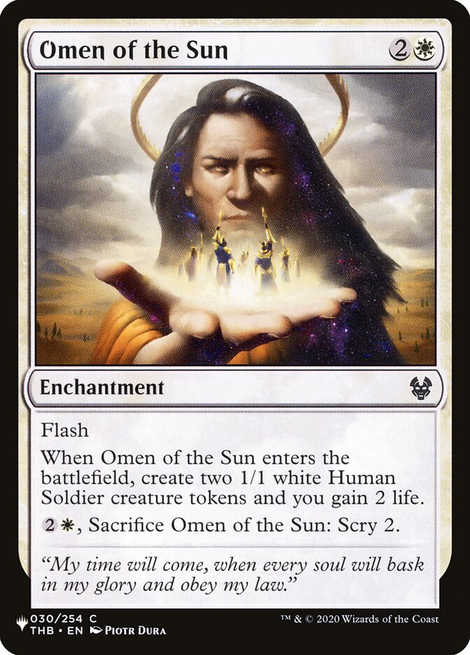 Omen of the Sun (The List #THB-30)