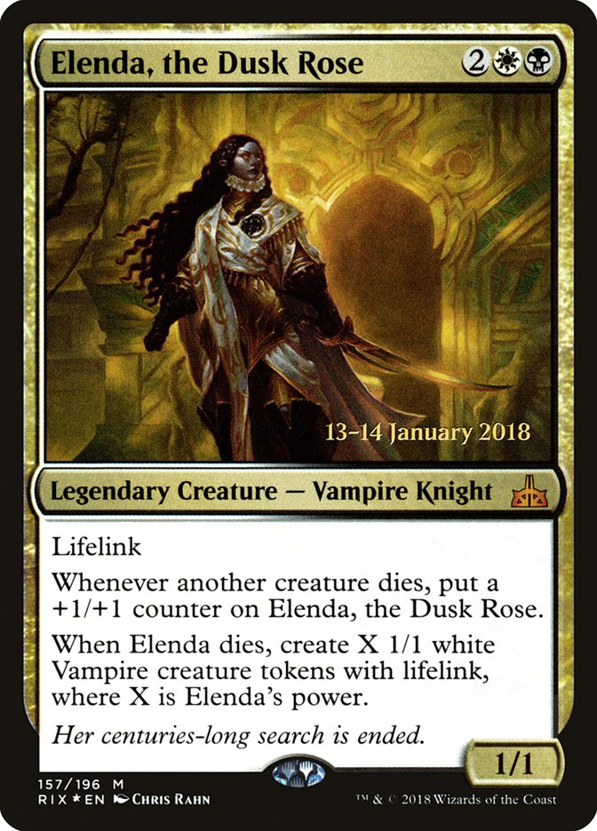 Elenda, the Dusk Rose (Rivals of Ixalan Promos #157s)