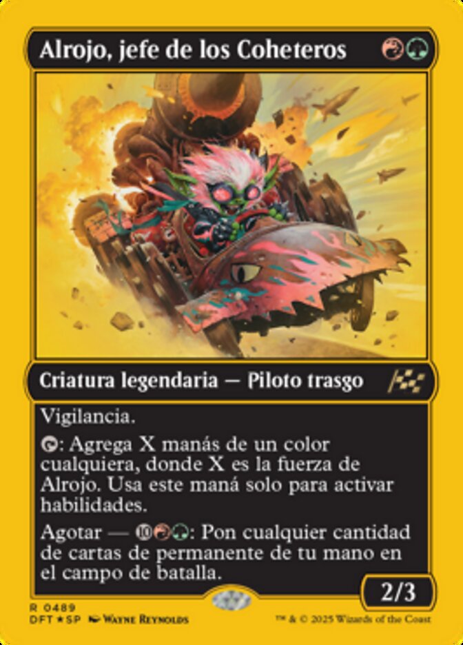 Alrojo, jefe de los Coheteros