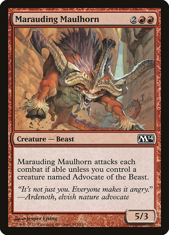 Marauding Maulhorn (Magic 2014 #145)