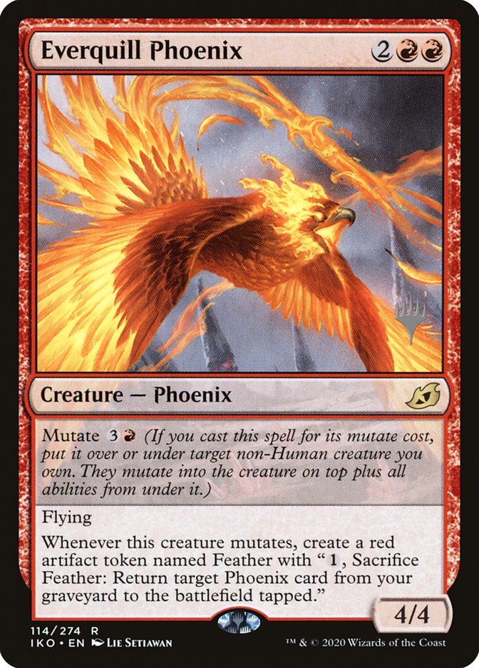 Everquill Phoenix (Ikoria: Lair of Behemoths Promos #114p)