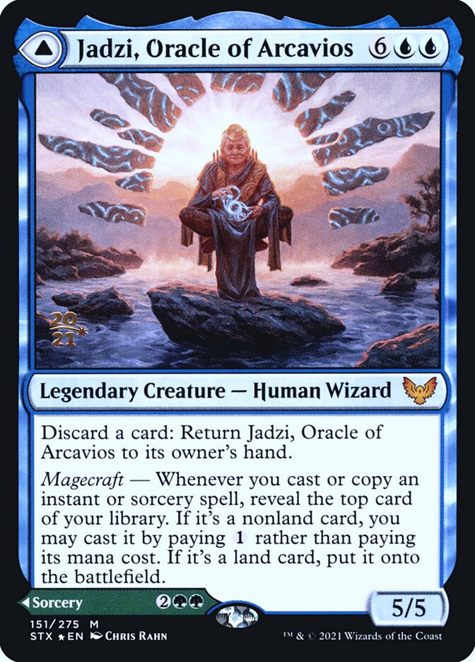 Jadzi, Oracle of Arcavios // Journey to the Oracle (Strixhaven: School of Mages Promos #151s)