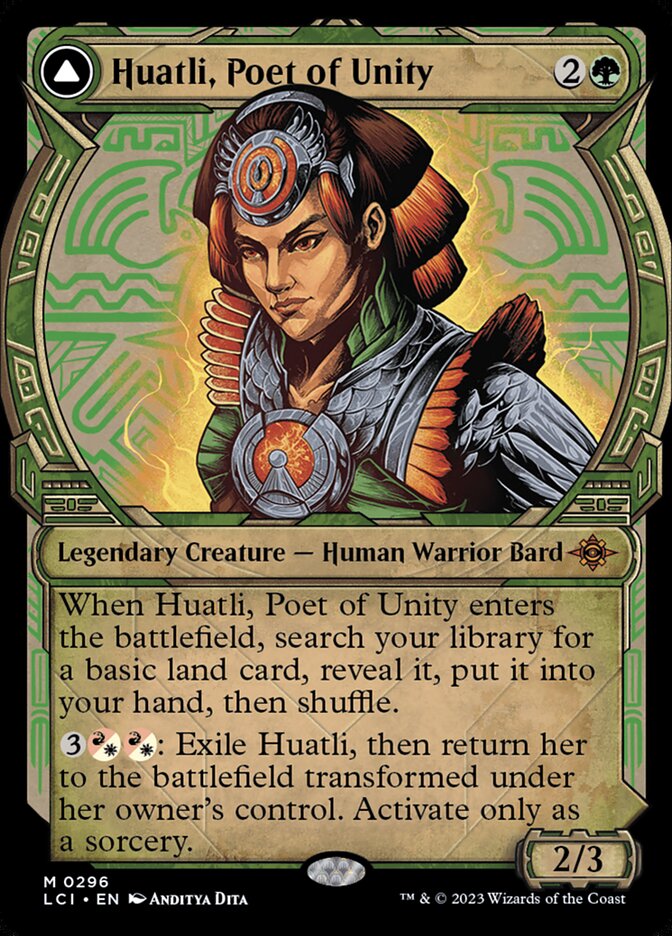 Huatli, Poet of Unity // Roar of the Fifth People (The Lost Caverns of Ixalan #296)