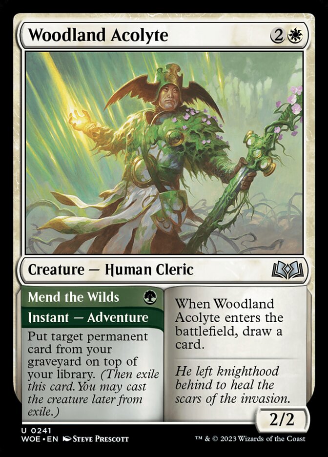 Woodland Acolyte // Mend the Wilds (Wilds of Eldraine #241)