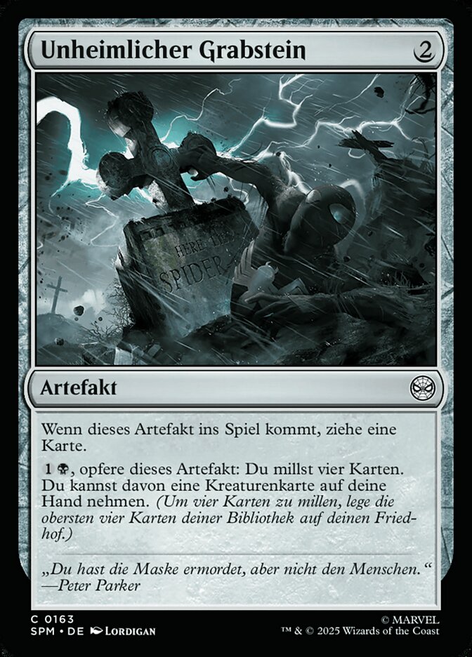 Unheimlicher Grabstein