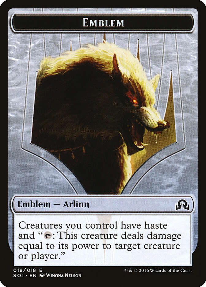 Arlinn Kord Emblem (Shadows over Innistrad Tokens #18)