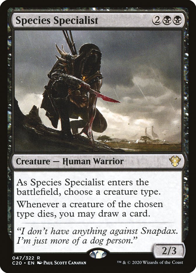 Species Specialist (Commander 2020 #47)