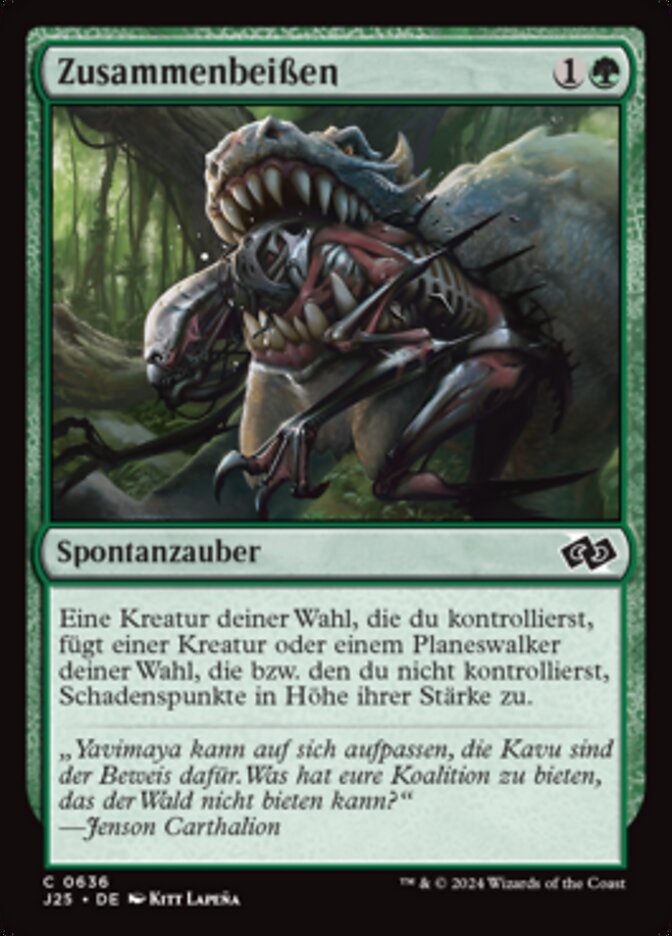 Zusammenbeißen