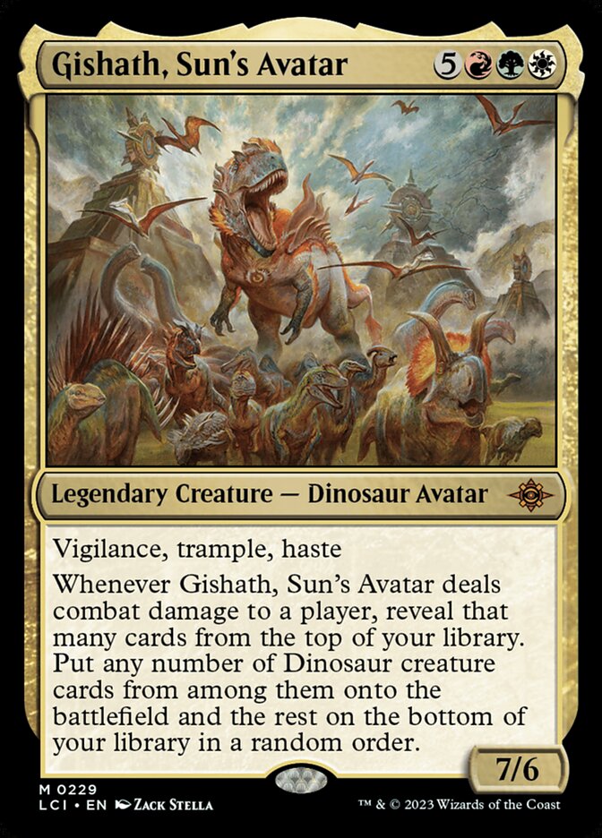 Top 10 Most Expensive Cards of Lost Caverns of Ixalan Gishath, Sun's Avatar 